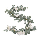 Lifeideas 185cm Artificial Rose Eucalyptus Garland Vine Wall Hanging