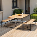 Livingandhome Wooden 4-Seater Dining Table