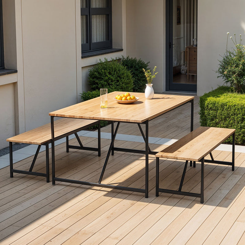 Livingandhome Wooden 4-Seater Dining Table