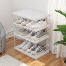 Livingandhome 3-Tier Foldable Storage Cabinet Shoes Organizer with Doors