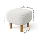 Livingandhome Footstool Pouffe Stool with Wooden Legs