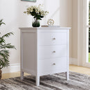 Livingandhome Compact White MDF Storage Cabinet