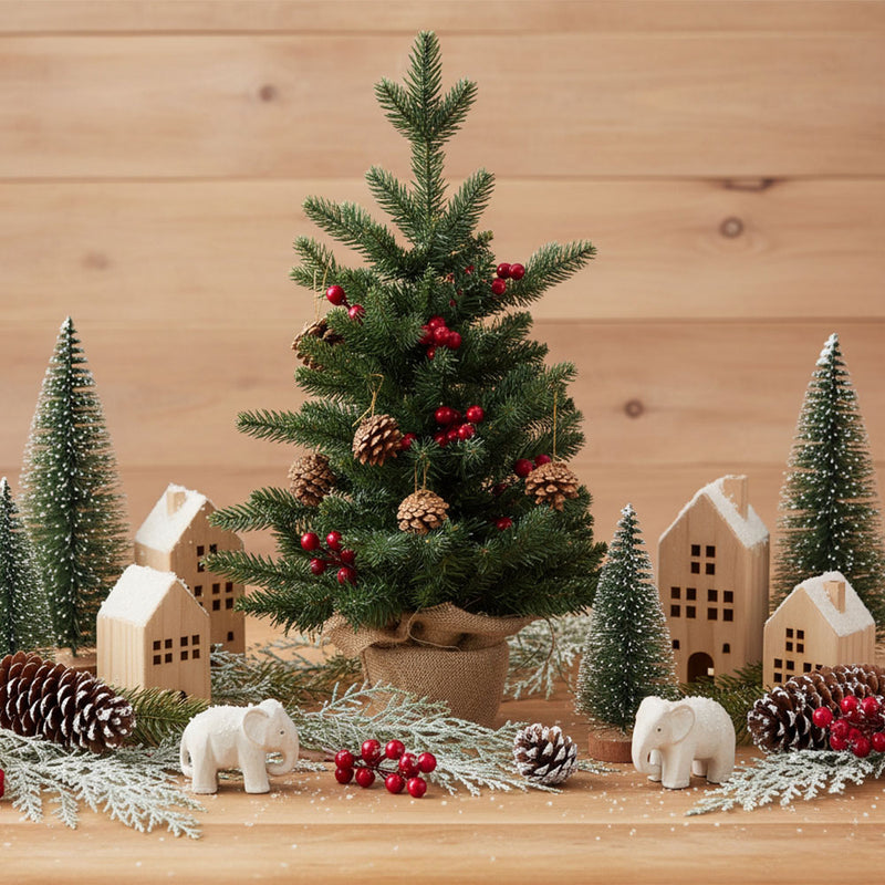 Lifeideas 2ft Small Christmas Tree with LED Lights