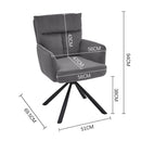 Livingandhome Contemporary Swivel Armchair with Metal Legs