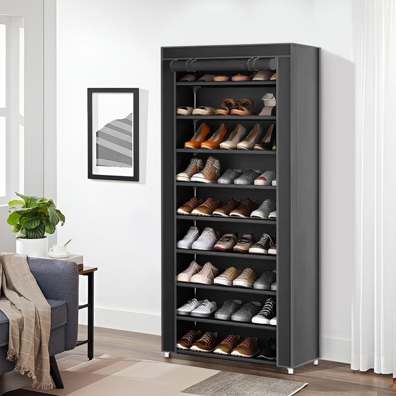 Lifeideas 10-Tier Shoe Cabinet with Roll-Up Door