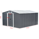 Breeins Galvanised Outdoor Storage Shed with Apex Roof