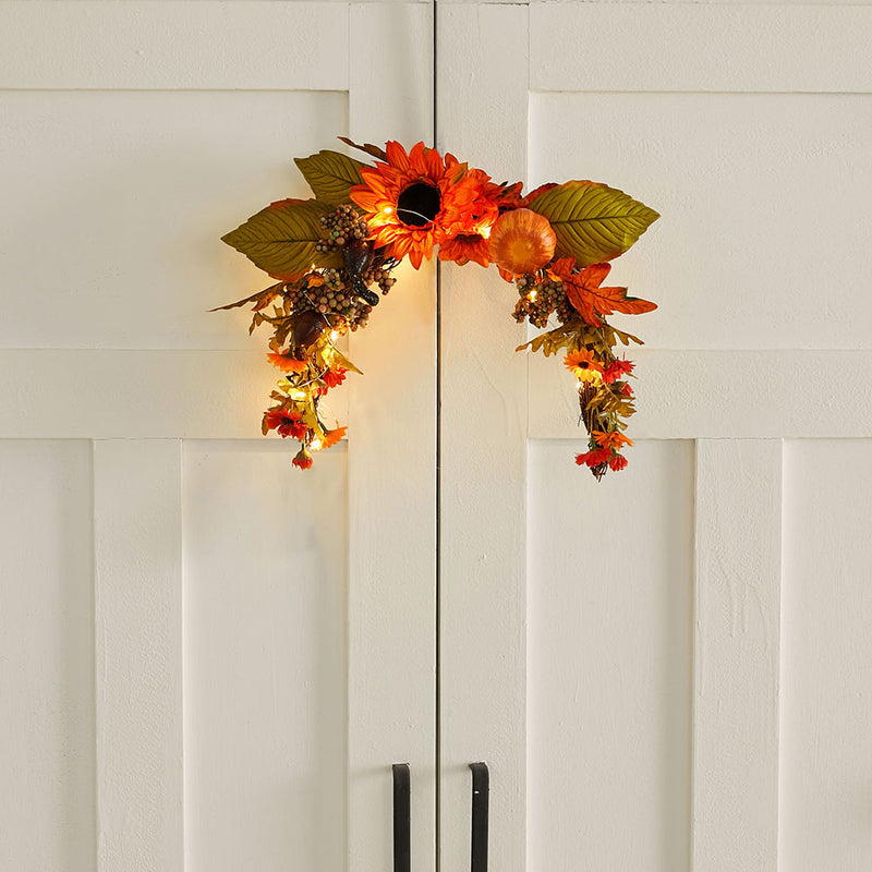 Artificial Sunflower Pumpkin Swag