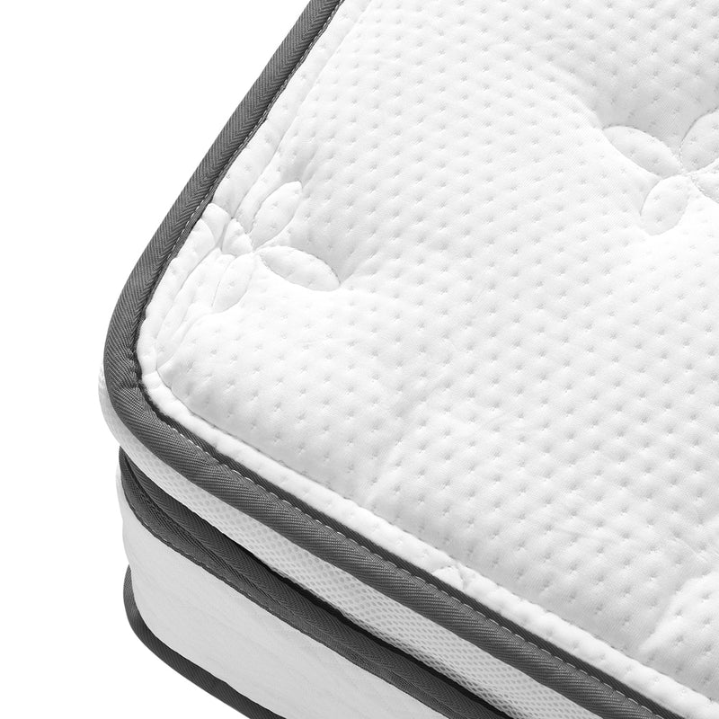 Livingandhome 11Inch Double Mattress Wavy Foam Pocket Spring Hybrid Mattress
