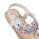 Bohemian Rhinestone Beach Sandals