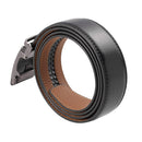 Automatic Buckle Leather Belt - Black