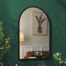 Cottonfy UK Arched Wall Mirror in Black Aluminum Alloy Frame