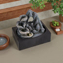 Breeins Tabletop Waterfall Fountain with LED Lighting
