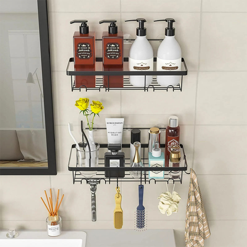 Lifeideas 4-Piece No Drill Shower Caddy Set with Wall Stickers