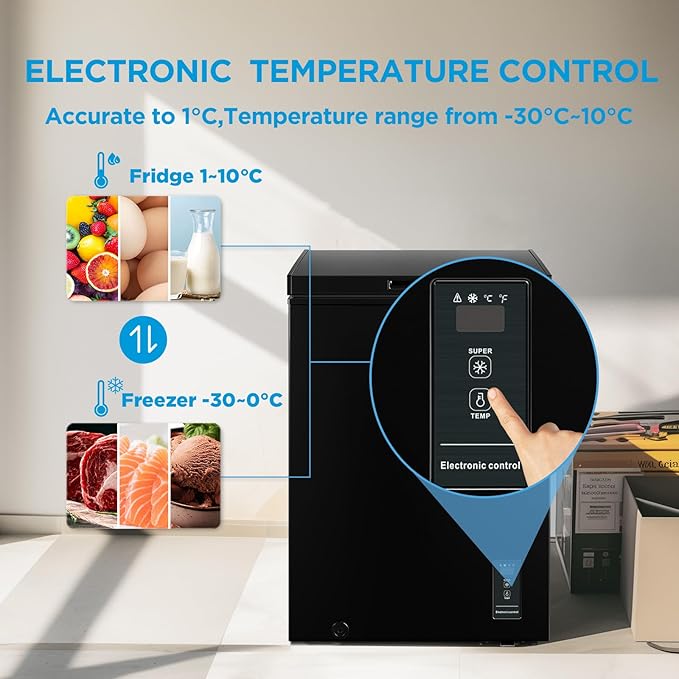 Comfee 99L Freestanding Chest Freezer with Digital Temperature Control