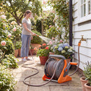 Outsunny Portable Garden Hose Reel, 20+2 M Wall Mounted Hose Reel