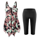 2 Piece Tankini Swimsuit With Double Shoulder Straps