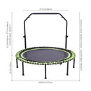 Lifeideas 48in Bungee Cords Foldable Round Trampoline with Adjustable U-Handle Bar