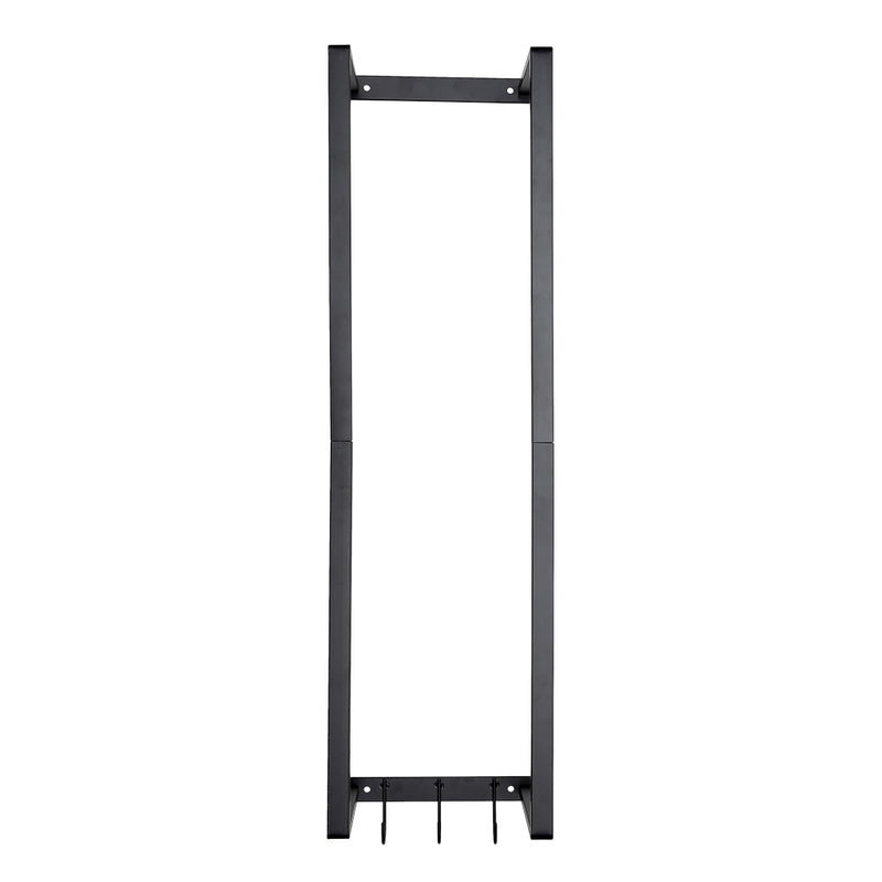 Lifeideas Modern Carbon Steel Wall Towel Rack with Hooks