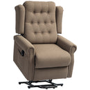 HOMCOM Power Lift Recliner Armchair With Wingback, Button Tufted, Brown