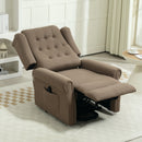 HOMCOM Power Lift Recliner Armchair With Wingback, Button Tufted, Brown