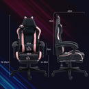 HOMCOM Gaming Chair with Footrest, Reclining Computer Chair, Black