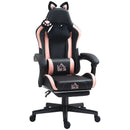 HOMCOM Gaming Chair with Footrest, Reclining Computer Chair, Black
