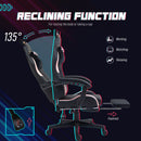 HOMCOM Gaming Chair with Footrest, Reclining Computer Chair, Black
