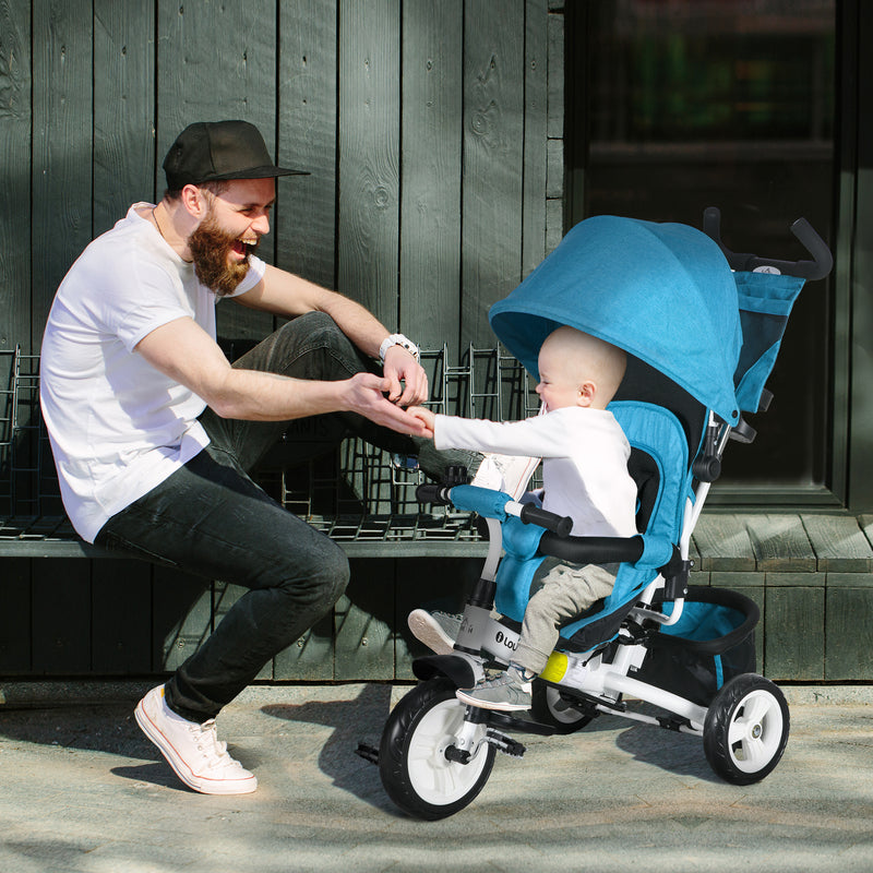 HOMCOM 6 In 1 Kids Trike, Stroller With Parent Handle