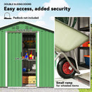 Outsunny 6.5x3.5ft Metal Garden Shed for Garden, Green