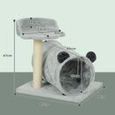 PawHut Cat Tree w/ Scratching Post, Bed, Cat Tunnel, Toy Ball