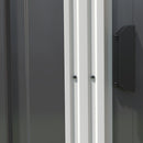 Outsunny 7 x 5FT Garden Shed w/ Foundation Lean to Metal Tool Shed Dark Grey