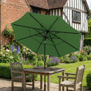 Outsunny Garden Parasol, Outdoor Umbrella With Tilt Function, Green