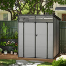 Outsunny 6 x 6ft Plastic Garden Shed with Windows and Air Vents