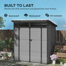 Outsunny 6 x 6ft Plastic Garden Shed with Windows and Air Vents
