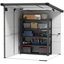 Outsunny 6 x 6ft Plastic Garden Shed with Windows and Air Vents