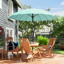 Outsunny 2m Shanghai Garden Parasol Umbrella, Outdoor Sun Shade, Turquoise
