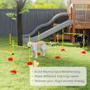 PawHut 4 Piece Dog Agility Equipment with 4 Hurdle Bar for Jump Training