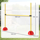 PawHut 4 Piece Dog Agility Equipment with 4 Hurdle Bar for Jump Training