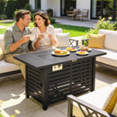 Outsunny  Table W/ Rain Cover 50,000 BTU Outdoor Firepit