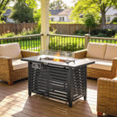Outsunny  Table W/ Rain Cover 50,000 BTU Outdoor Firepit