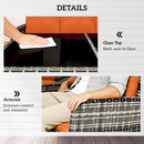 Outsunny 6 Pieces Rattan Garden Furniture Sofa Set with Cushions, Orange