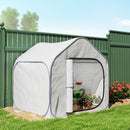 Outsunny Mini Pop Up Greenhouse W/ Reinforced PE Cover, Zipper Door, White