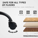 HOMCOM Faux Leather Desk Chair With Tilt Function For Home Office