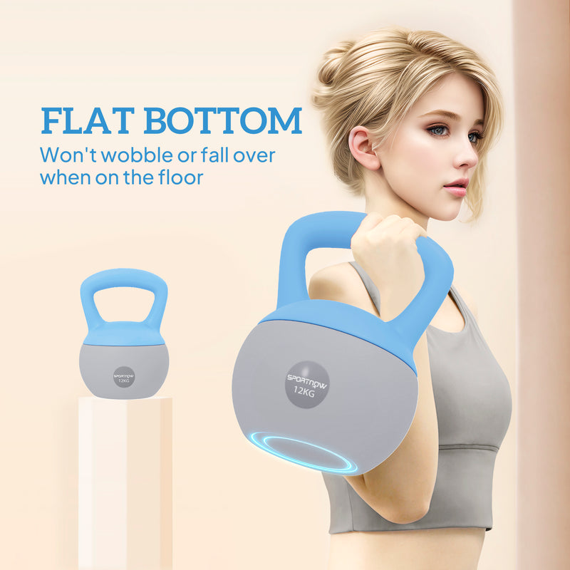 SPORTNOW 12KG Kettlebell with Soft Body and Non-Slip Handle