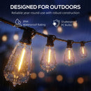 HOMCOM 50 LED Curtain Lights, IP44 Waterproof Fairy Curtain Lights, Warm White