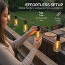 HOMCOM 50 LED Curtain Lights, IP44 Waterproof Fairy Curtain Lights, Warm White