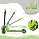 HOMCOM Scooter for Kids  age 3-8 years - Green