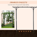 Outsunny Garden Arch Arbor for Decorative Climbing Plants Lawn Garden