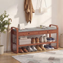 HOMCOM Shoe Bench with 2 Drawers Cushioned Seat 105 cm