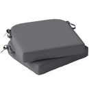 Outsunny Outdoor Chair Seat Cushions Set of 2, Garden Chair Cushions, Grey